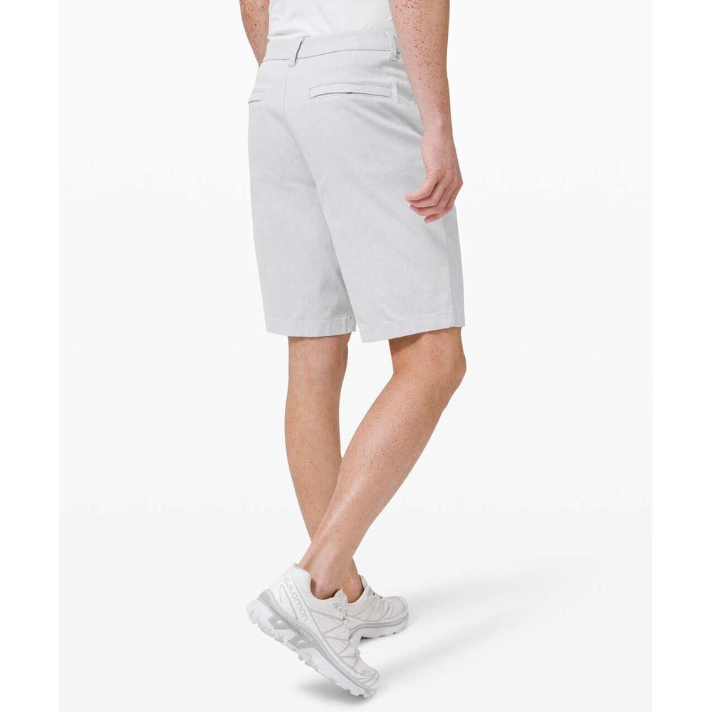 Lululemon Commission Short Quick Dry Oxford 11" Relaxed Gray Men's Size 34 Chino - Picture 4 of 8